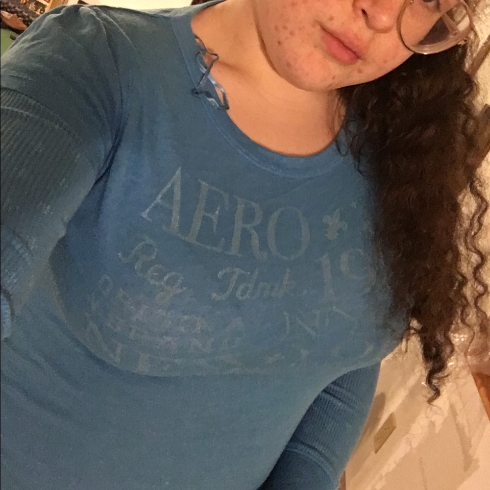 Aeropostale Blue Long-Sleeve Shirt